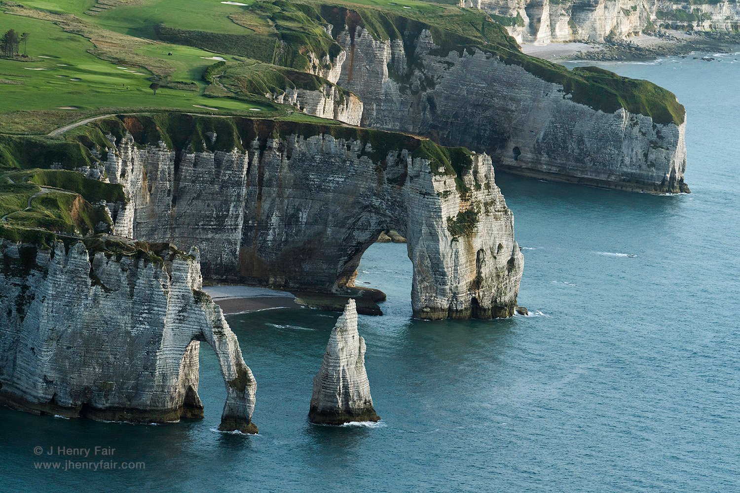  Cliffs at Etretat on Normandy Coast 
