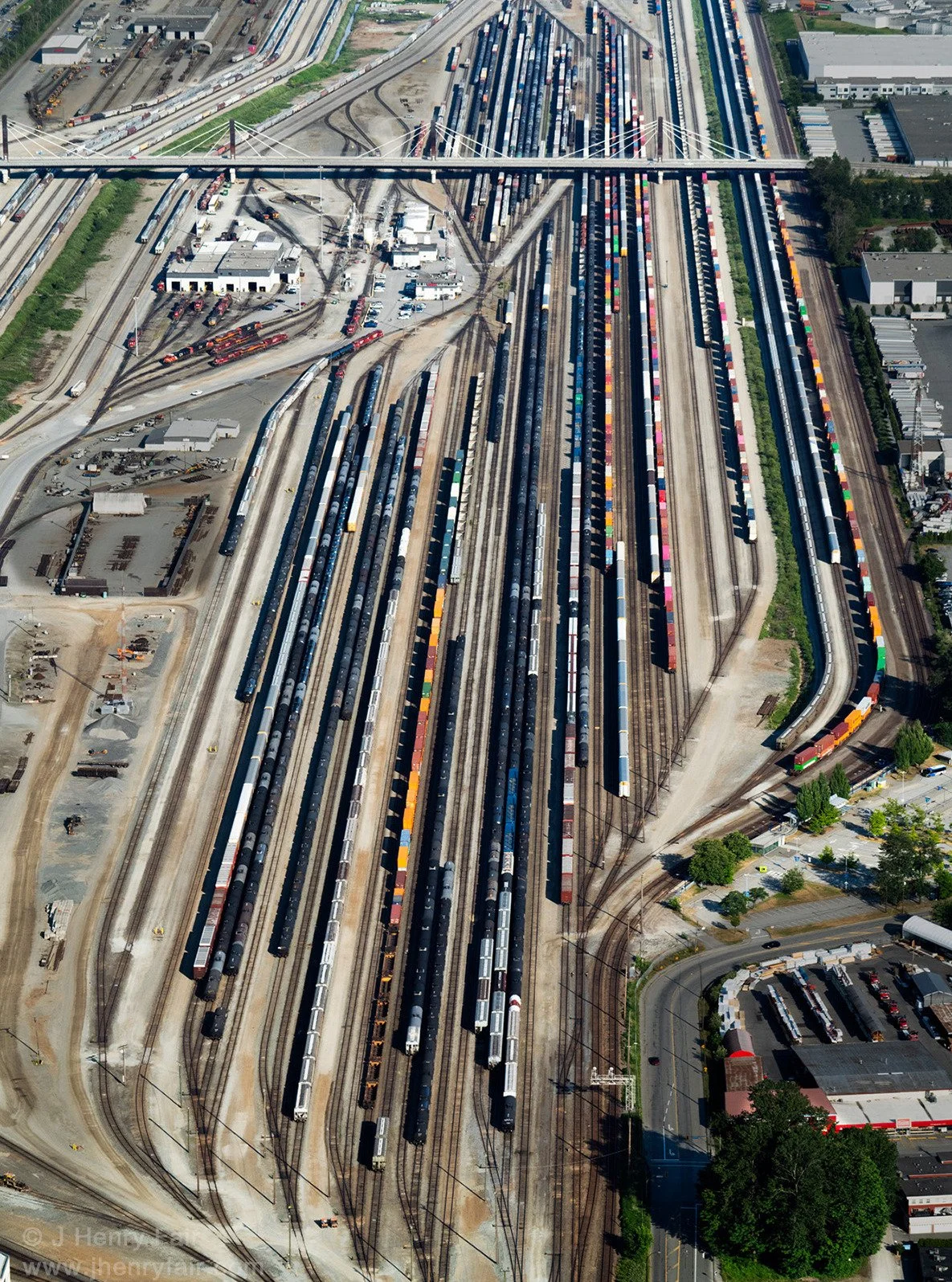 Yes, I love train switching yards.
This is where everything comes, gets rerouted, and makes its way into our hands....
This is the Canadian Pacific rail yard in Vancouver
&bull;
&bull;
#Shipping #Express #Rail #Railroad #Hobo #Lifeonthelam #transitor