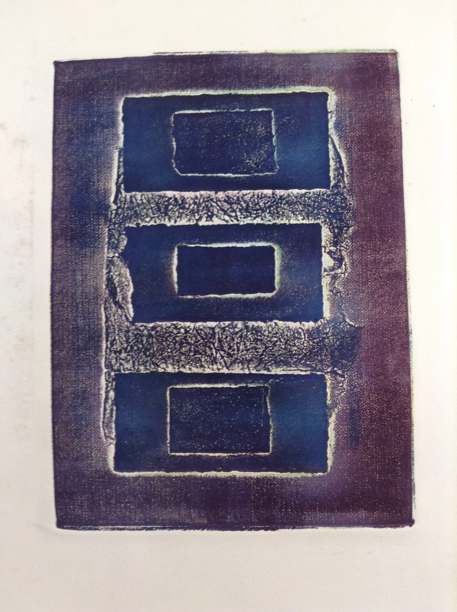  “Blending Three”  Block Print  4/8  4x6  2001 