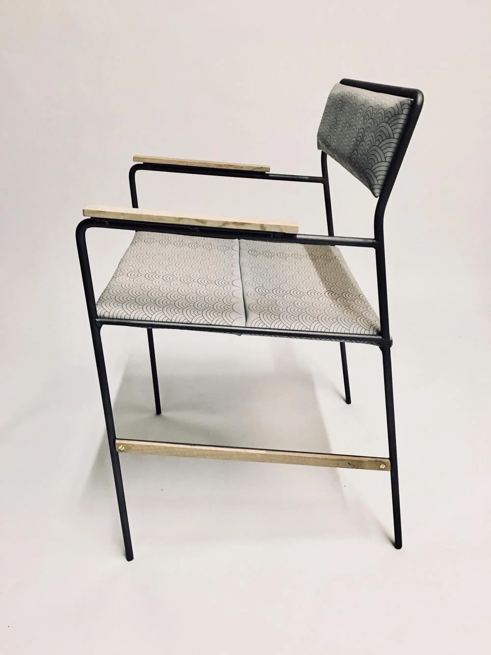 While playing with the leather on multiple unfinished projects, it seemed to fit most on this steel frame.