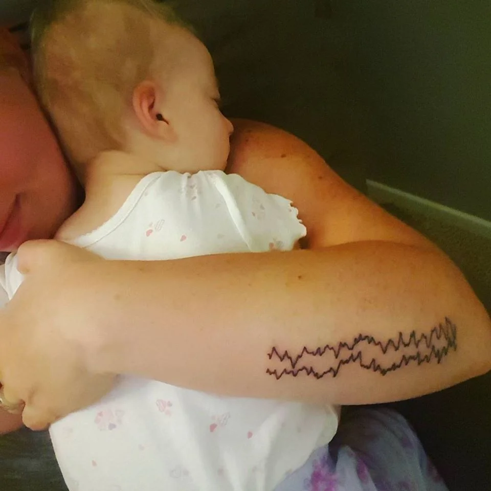 My Dream Tattoo: My Daughter's Brain Waves While Dreaming 