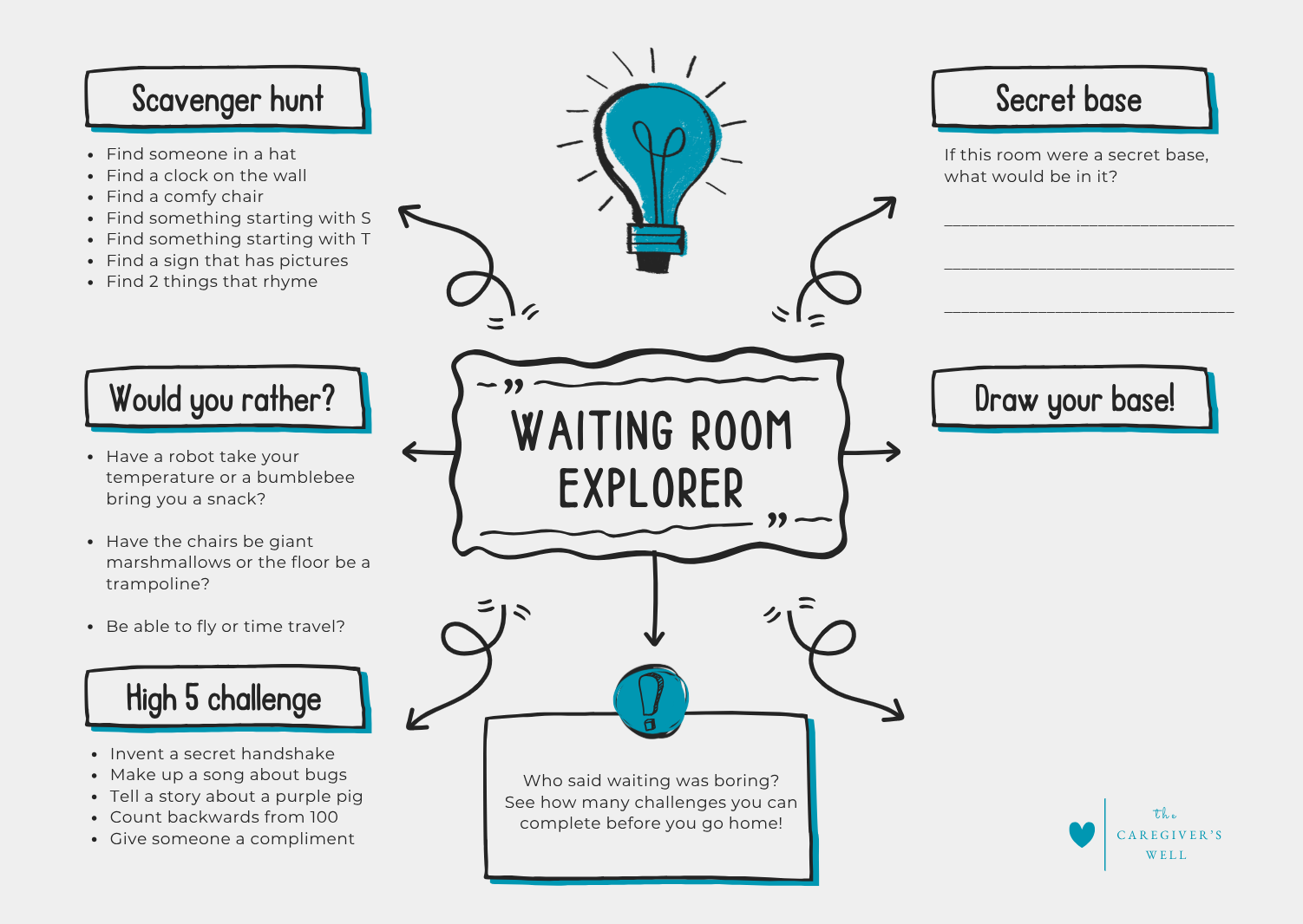Downloadable activity sheet to help make doctor's appointments more fun for kids