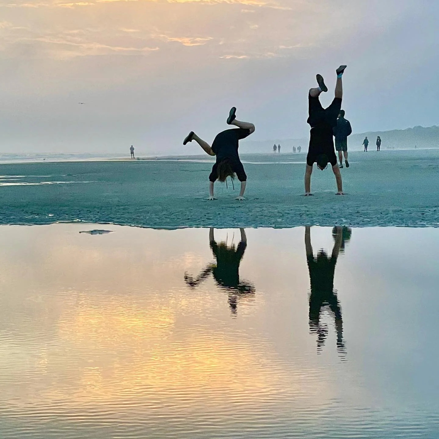Double handstands.  #nofilter #sobeautiful #alreadywanttogoback #myboys