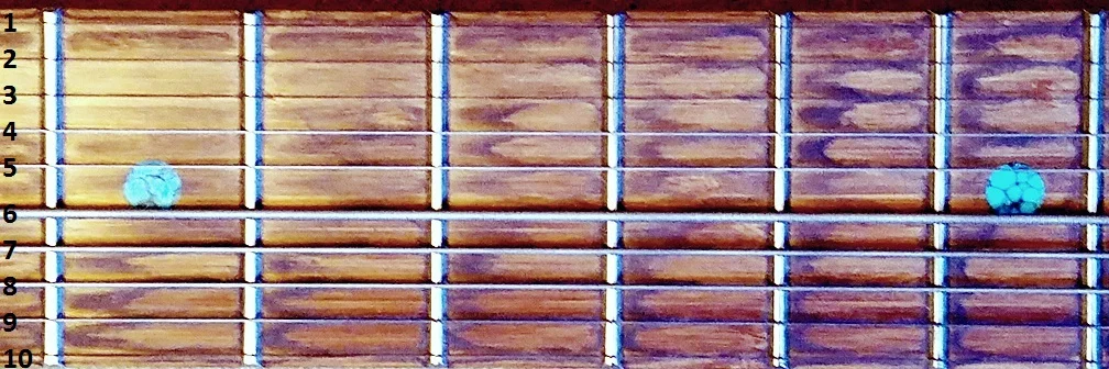 A single quadrant of the Stick’s fretboard