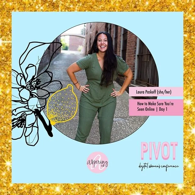 I cannot express how excited I am to lead my FIRST EVER workshop at the first annual Pivot Digital Conference!⁣
⁣
This Thursday, April 30 I will be talking all about how to make sure you are being seen online 👀 We&rsquo;ll go through some simple SEO