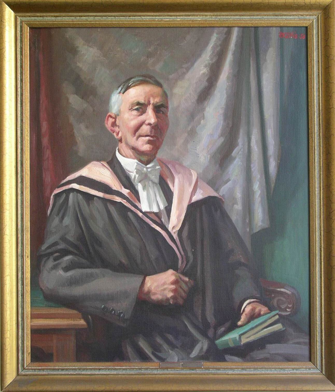  Frederick V. Ellis,  Mr R G Ridling,  n.d., Oil on canvas, New Zealand Portrait Gallery Collection 