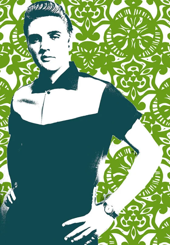 Plum Jam Tea Towel: Elvis Presley