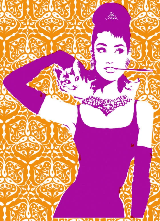 Plum Jam Tea Towel: Audrey Hepburn