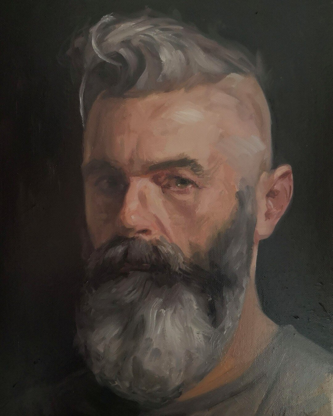 Adam Portraiture Award Finalist Stephen Martyn Welch 'one night, one mirror and a cpl of bourbons' 2020

 &quot;I feel a portrait needs a connection and an understanding of the sitter. I know EVERYTHING about this sitter because it's me. I remember e