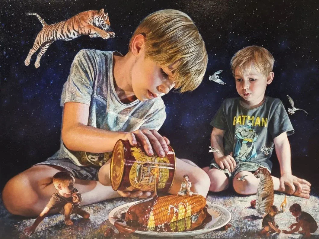 A look back at the People's Choice Award winner from the 2024 Adam Portraiture Award...

Jasmine Middlebrook's captivating portrayal of her two sons in the oil on canvas artwork 'Golden Sun Up''.

"I seek to capture the dynamic relationship betw