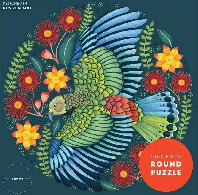 Cheeky Kea Round Puzzle 1000pc