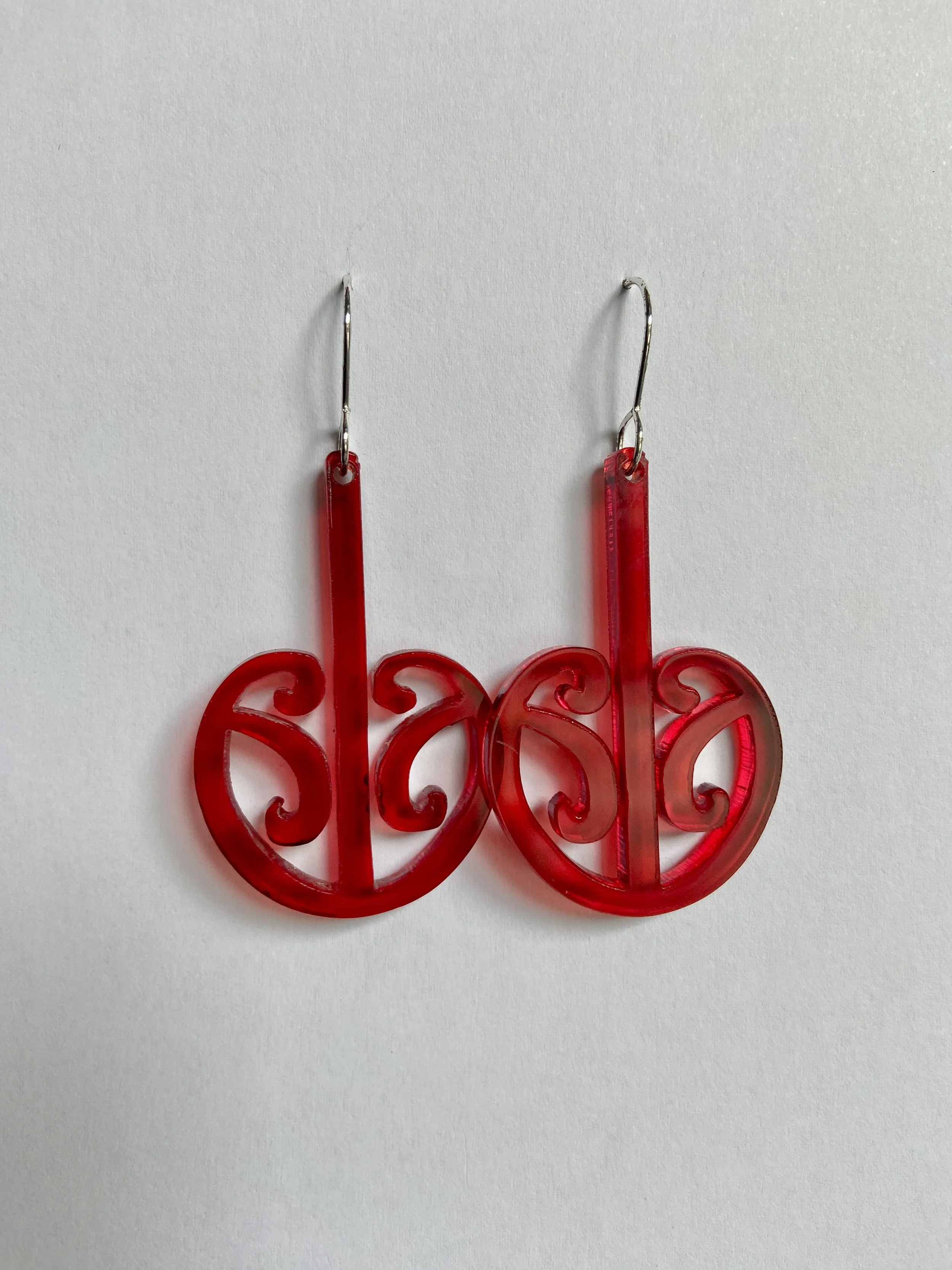 Nichola - Mangopare Red Earrings