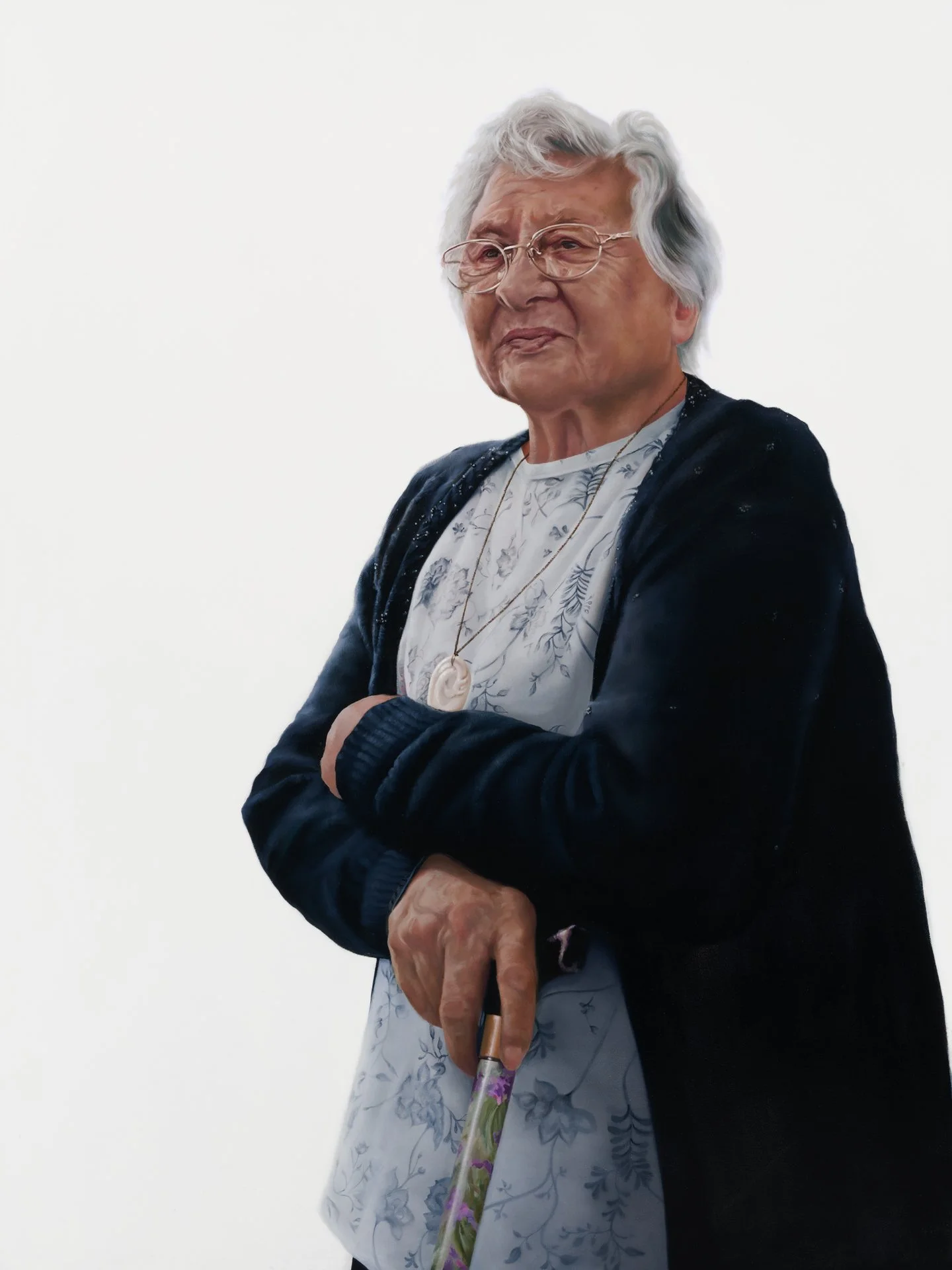 Kylie King-Hazel, She is witness and vessel, archive and ancestor, 2026. Oil.