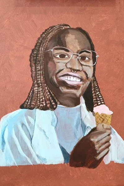 Nina Morris, Temi, 2025. Acrylic on Board.