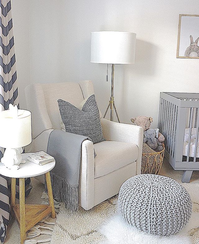 With Easter just around the corner  you can&rsquo;t help but to think about bunnies and babies, and nursery design!! Which is one of my favorite rooms to design!! Like this one... design| @studioraeh for @lindsayveitia #nursery #interiordesign #babyn