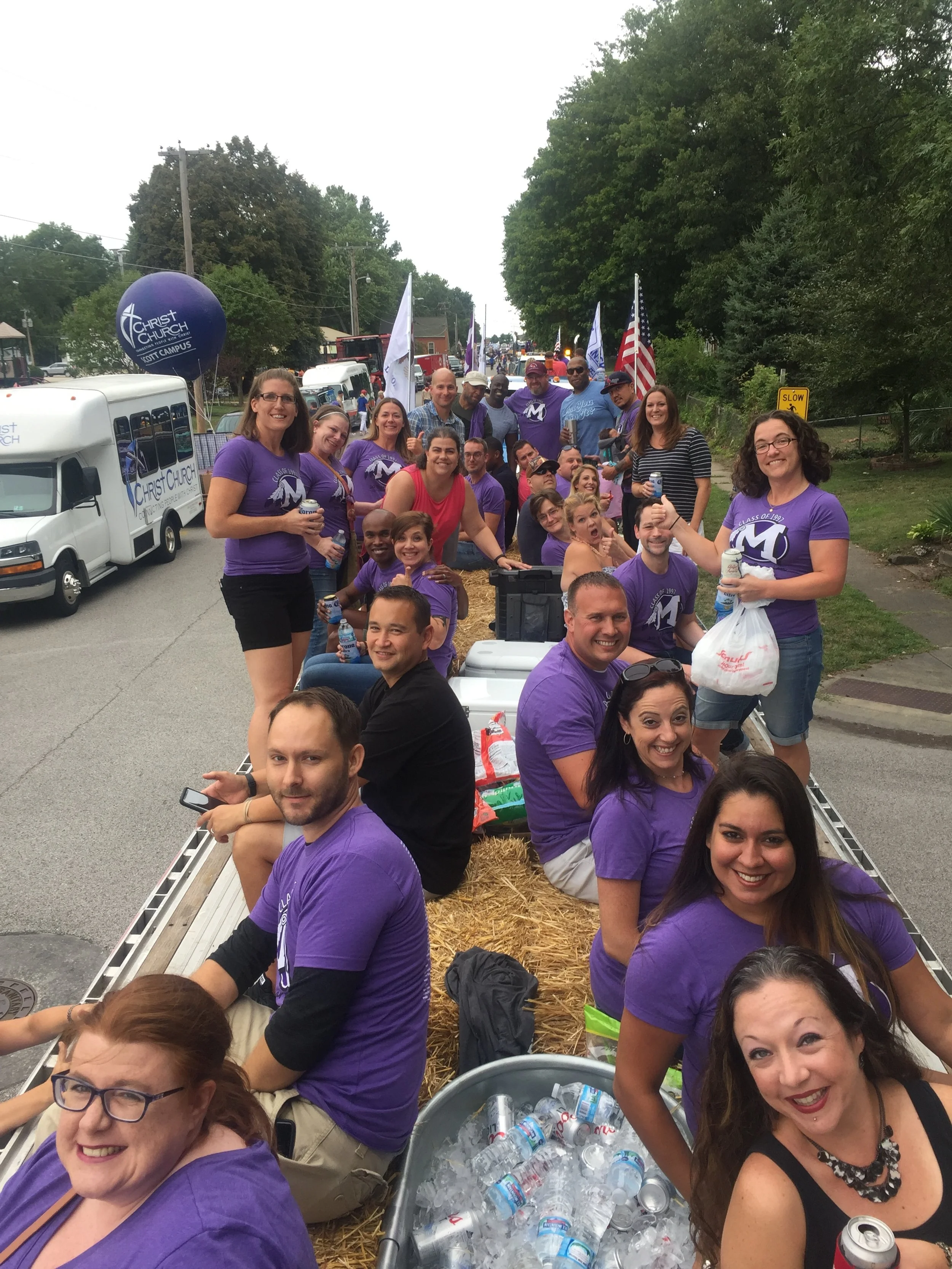 Reunion Float in Homecoming Parade