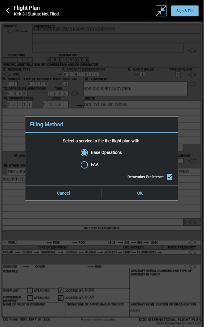Filing Method Decision
