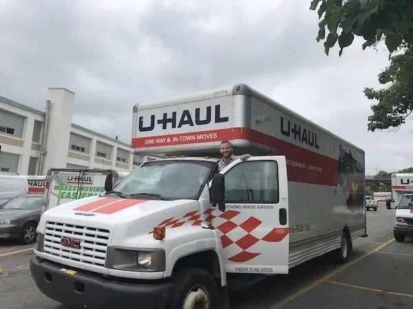 Brian driving the moving van as we built out our new store at Tysons Galleria.