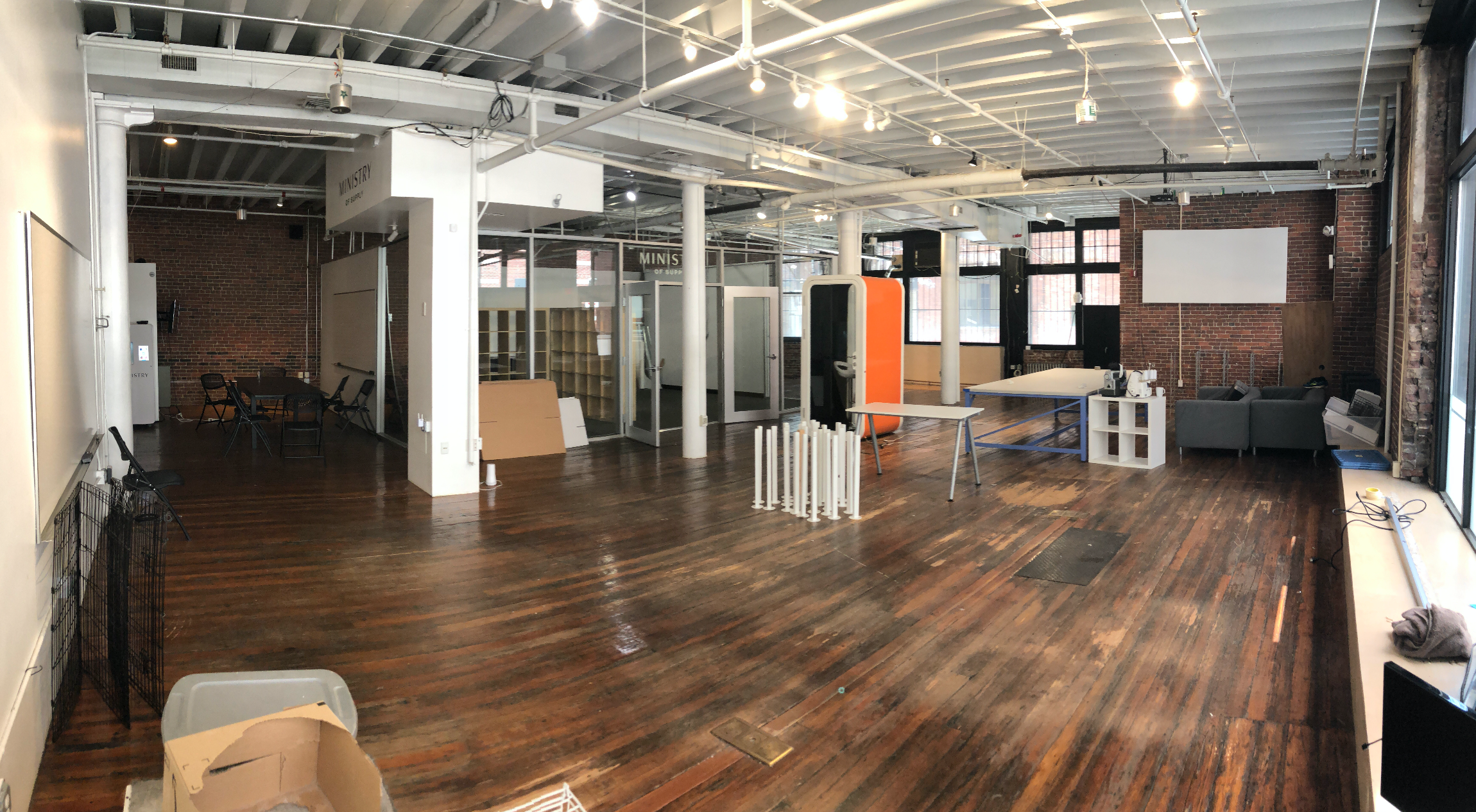 Final hours in our old office.