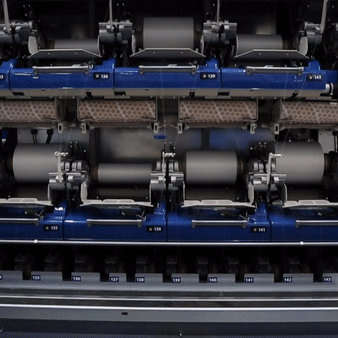 Spun and woven on the Belgian Piconal Optimax - the most energy efficient weaving loom in the in the industry.