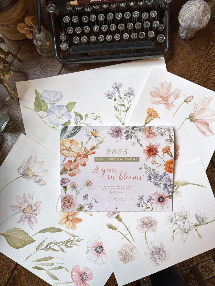 A Year In Blooms Calendar Paintings (Custom).jpg