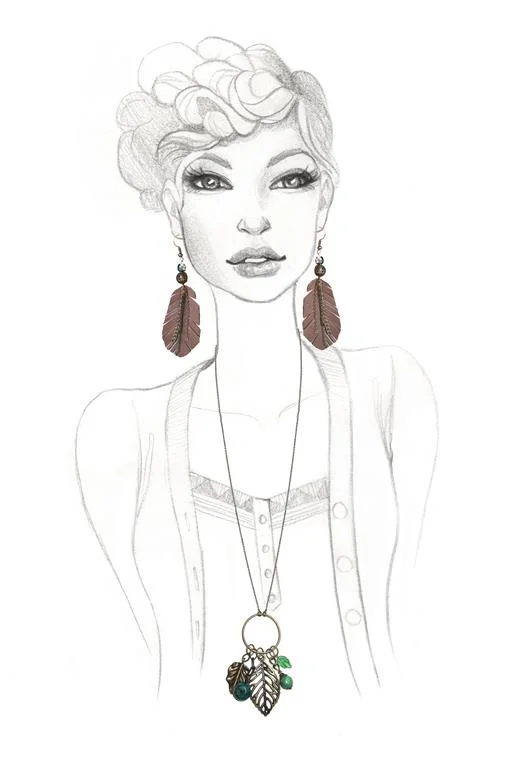 Fashion Illustration - Jewellery - by Alicia's Infinity - www.aliciasinfinity.com