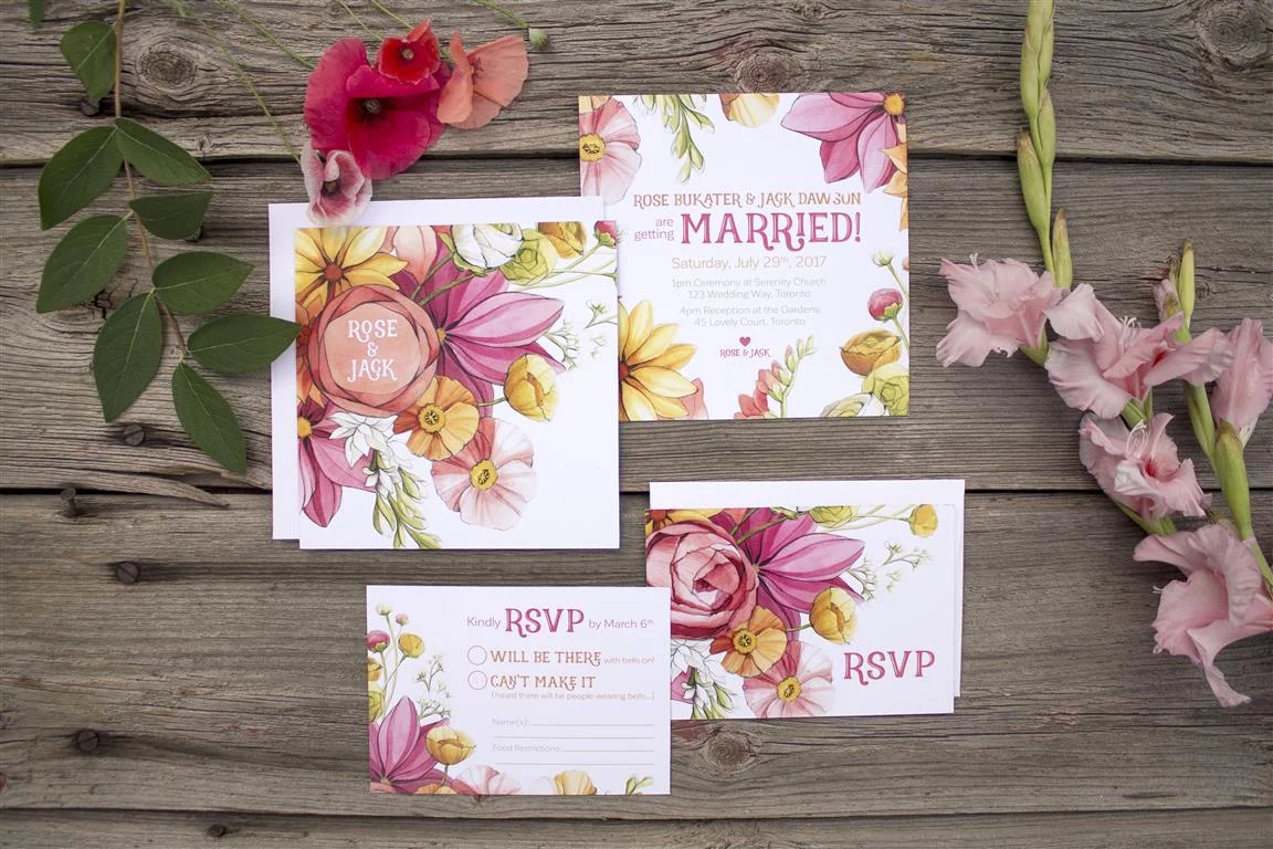 Bright Citrus and Coral Floral