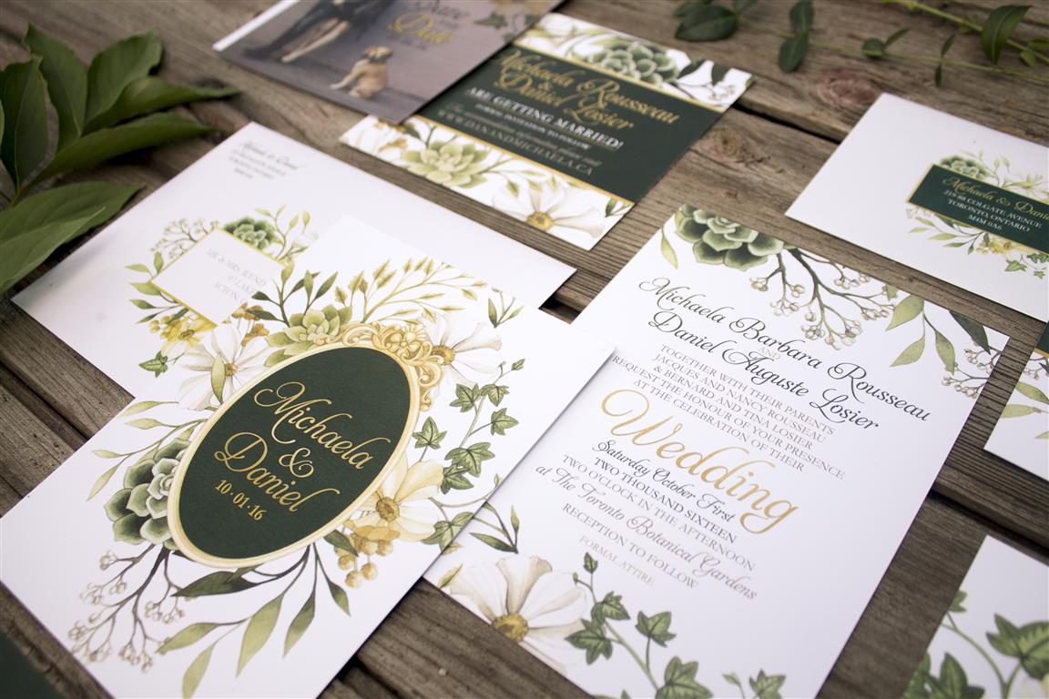 Botanical Enchanted Forest Wedding Invitations by Alicia's Infinity - www.aliciasinfinity.com