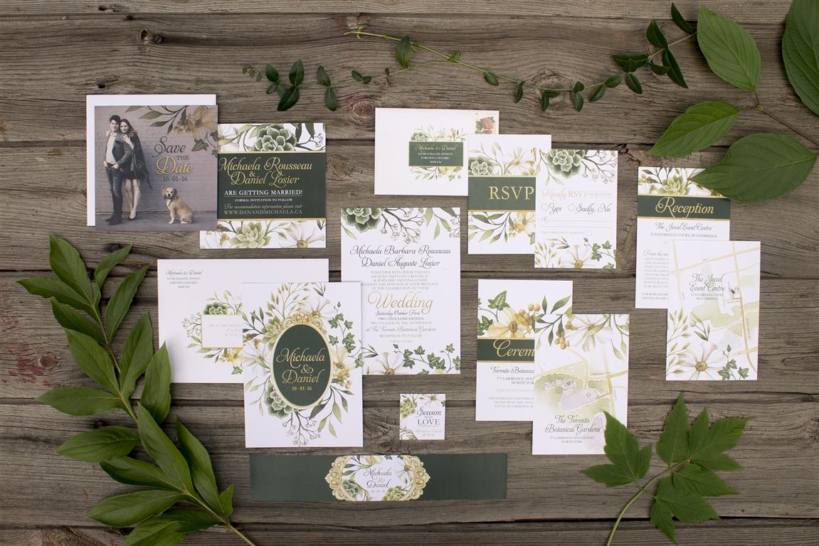 Botanical Enchanted Forest Wedding Invitations by Alicia's Infinity - www.aliciasinfinity.com