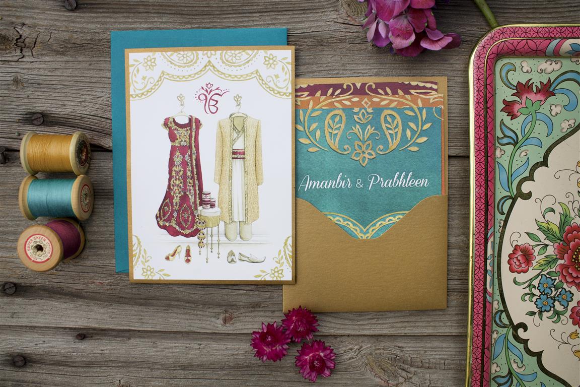 Colourful Paisley Indian Wedding Watercolour and Design by Alicia's Infinity - www.aliciasinfinity.com