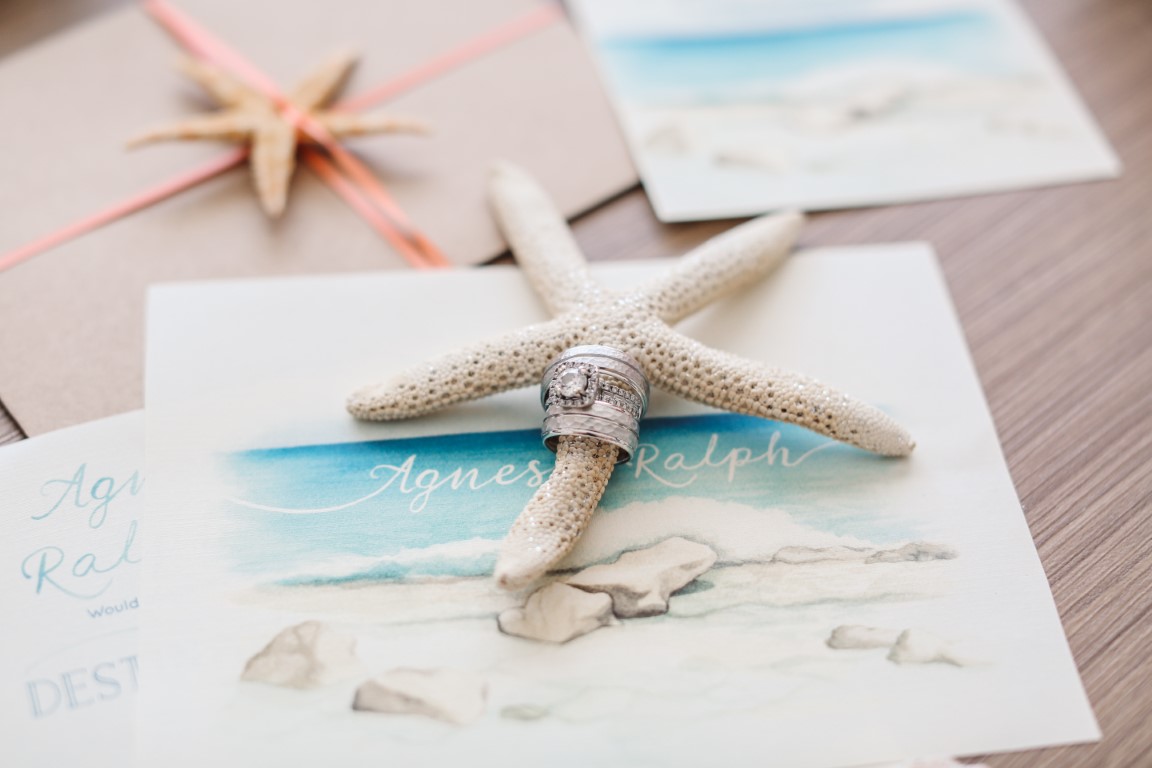Tropical Beach Destination Wedding Invitations and Stationery by Alicia's Infinity - www.aliciasinfinity.com
