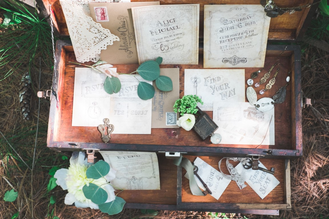 Vintage Tea-Stained Steampunk Wedding 