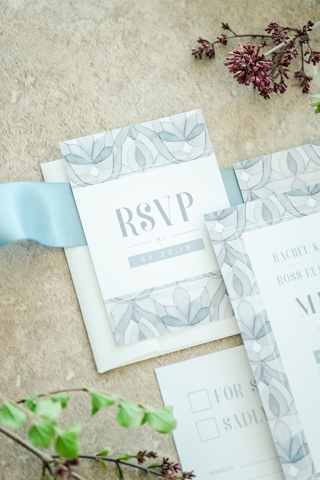 Ornate Tile Watercolour Pattern Wedding Invitations by Alicia’s Infinity -  www.aliciasinfinity.com