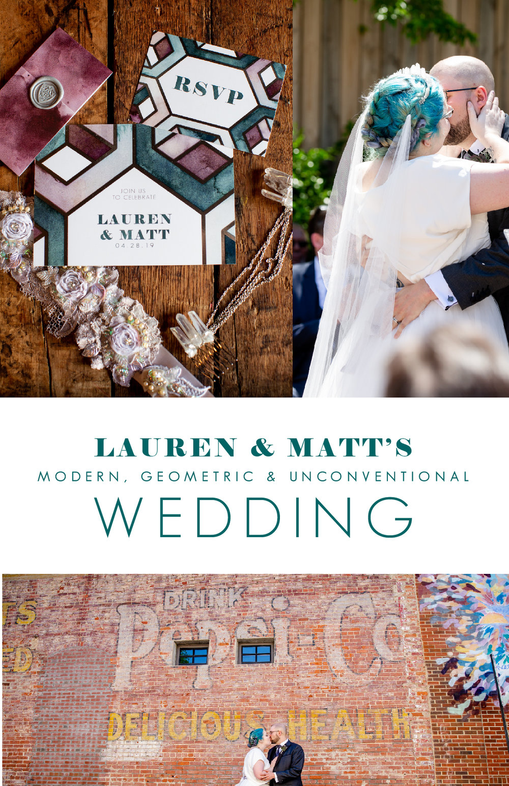 Modern, Geometric Unconventional Wedding