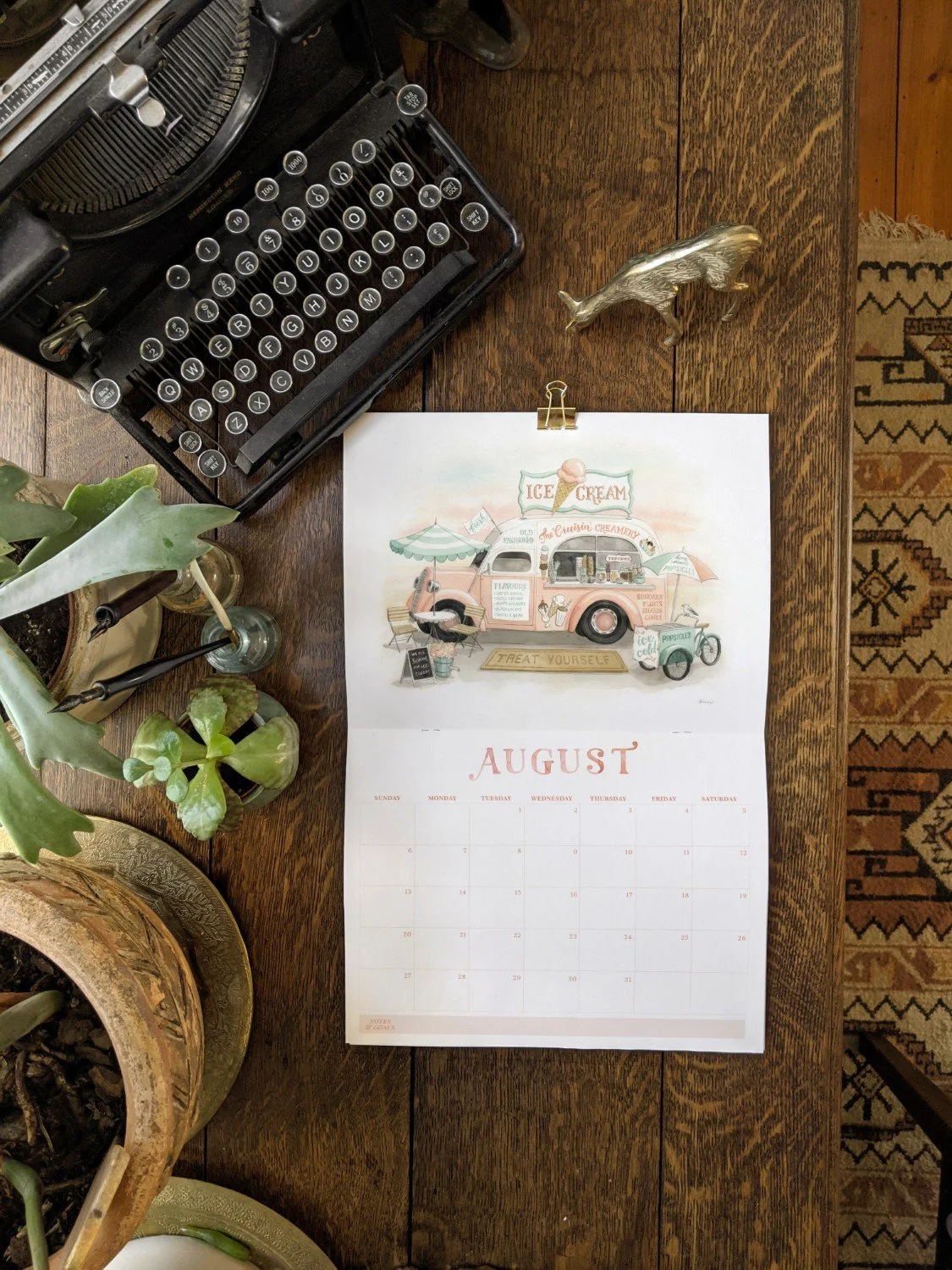 "Small Town Charm" 2023 Wall Calendar Watercolour Illustrations