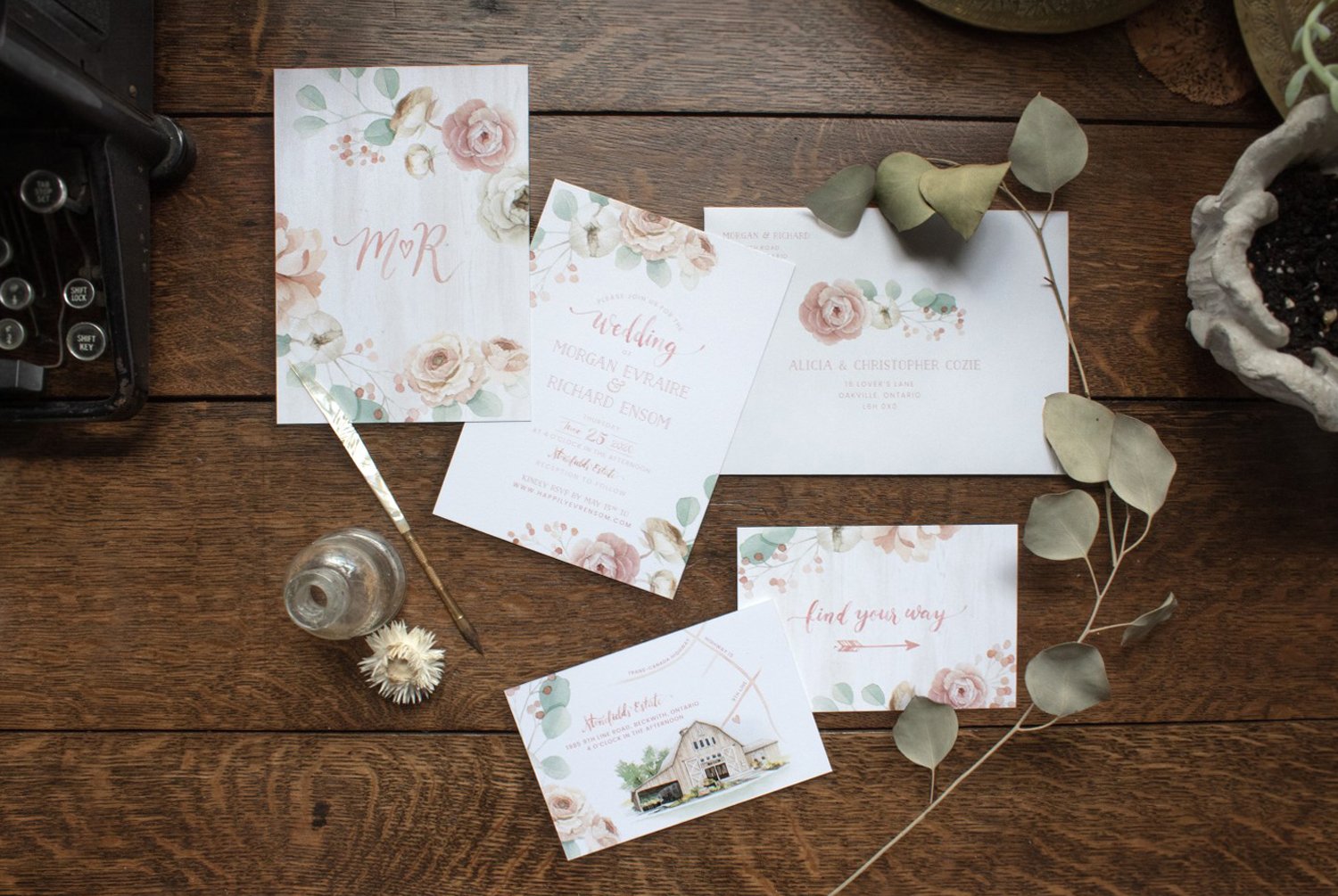 RUSTIC WHITEWASHED BARNBOARD WITH FLORALS