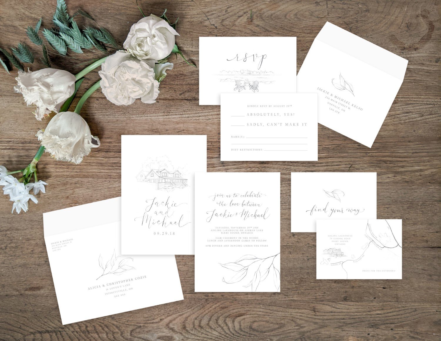 Venue and Leaves Sketch Wedding Invitation by Alicias Infinity-3 (Custom).jpg