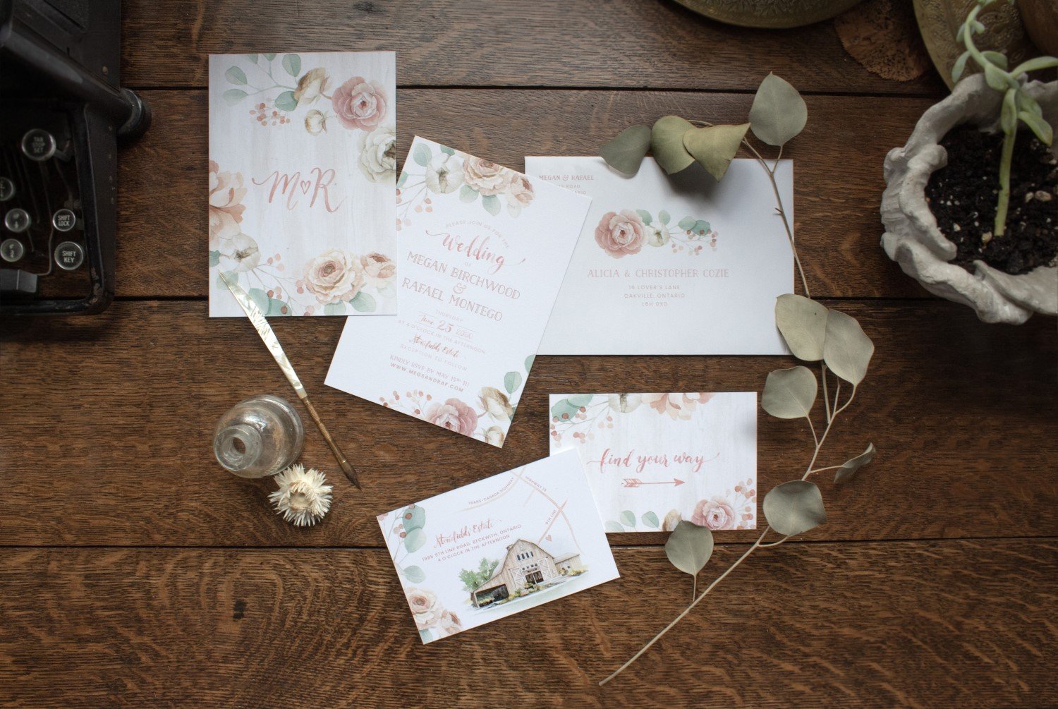 Rustic Whitewashed Barnboard with Florals