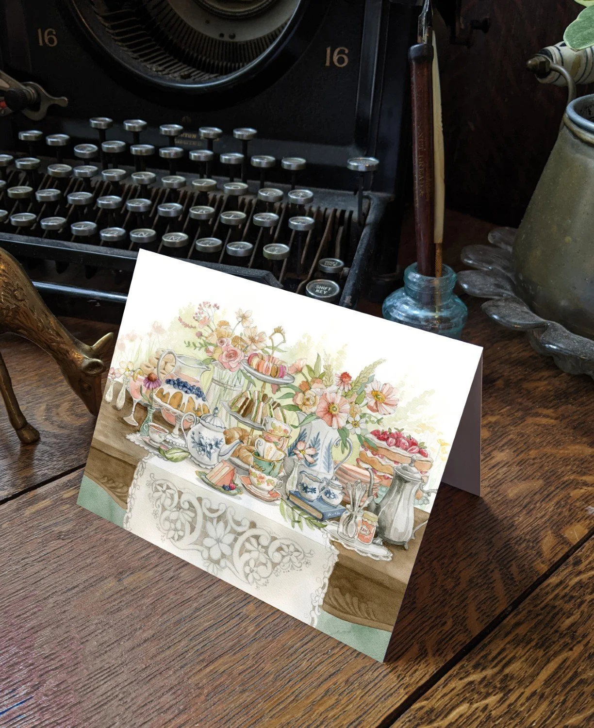 Garden Tea Party Notecard — Alicia's Infinity