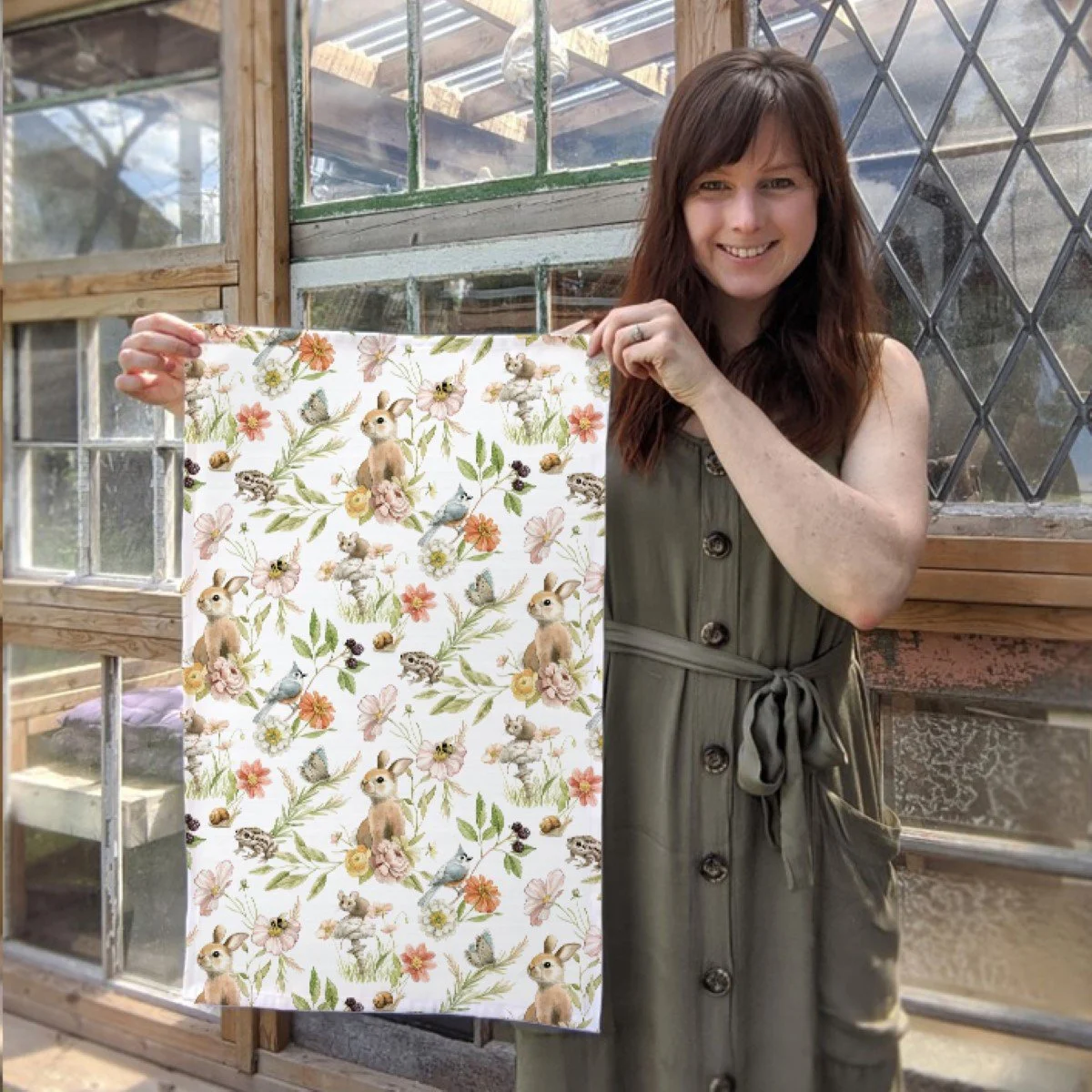 Flora and Fauna Pattern Tea Towel 2 (Custom).jpg