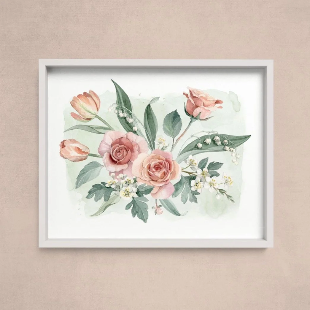 Lily+of+the+Valley+Hawthorn+Roses+Tulips+-+Framed+%28Custom%29.jpg