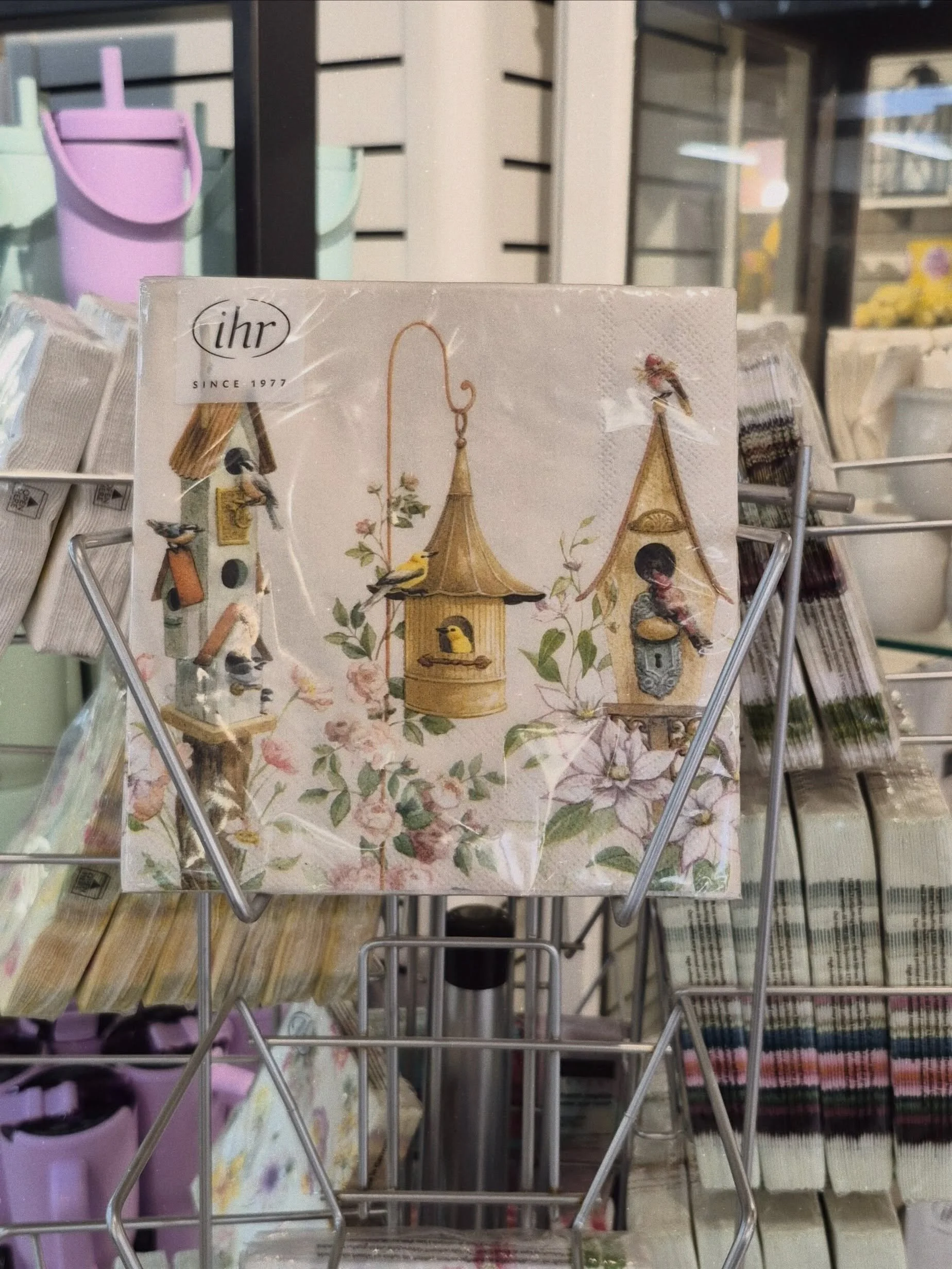 They&rsquo;re here!!!!!!! I&rsquo;m so excited - my birdhouse napkins with @ihr_madewithlove are available at many of the @sheridannurseries locations (in Ontario)!!! They are sold to get shops all over the world, but I wasn&rsquo;t sure where they w