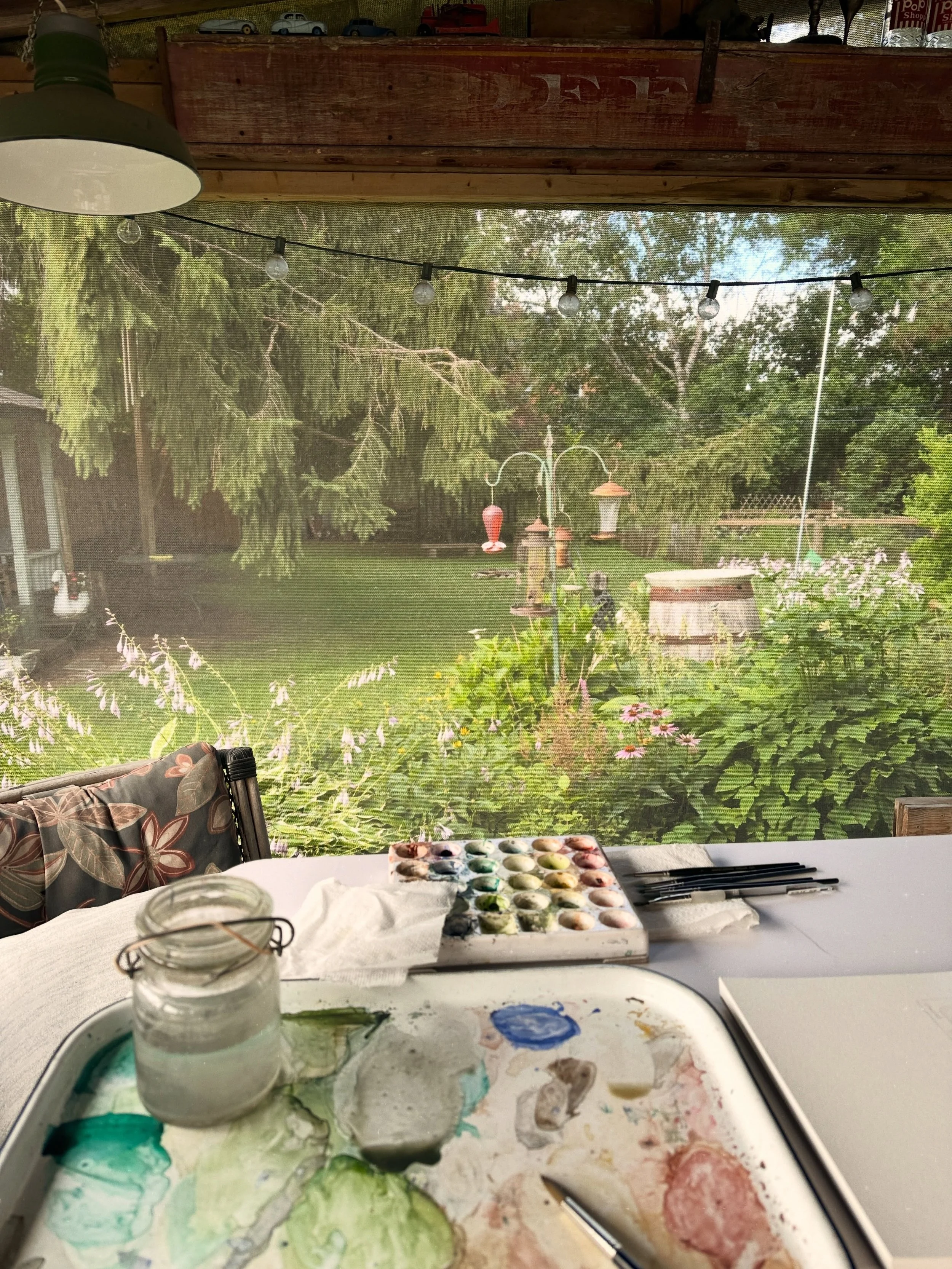 Today is perfection - the temperate, the clouds, and the sound of the wind in the trees :) I&rsquo;m painting on the porch and couldn&rsquo;t want anything different! #autumnlover