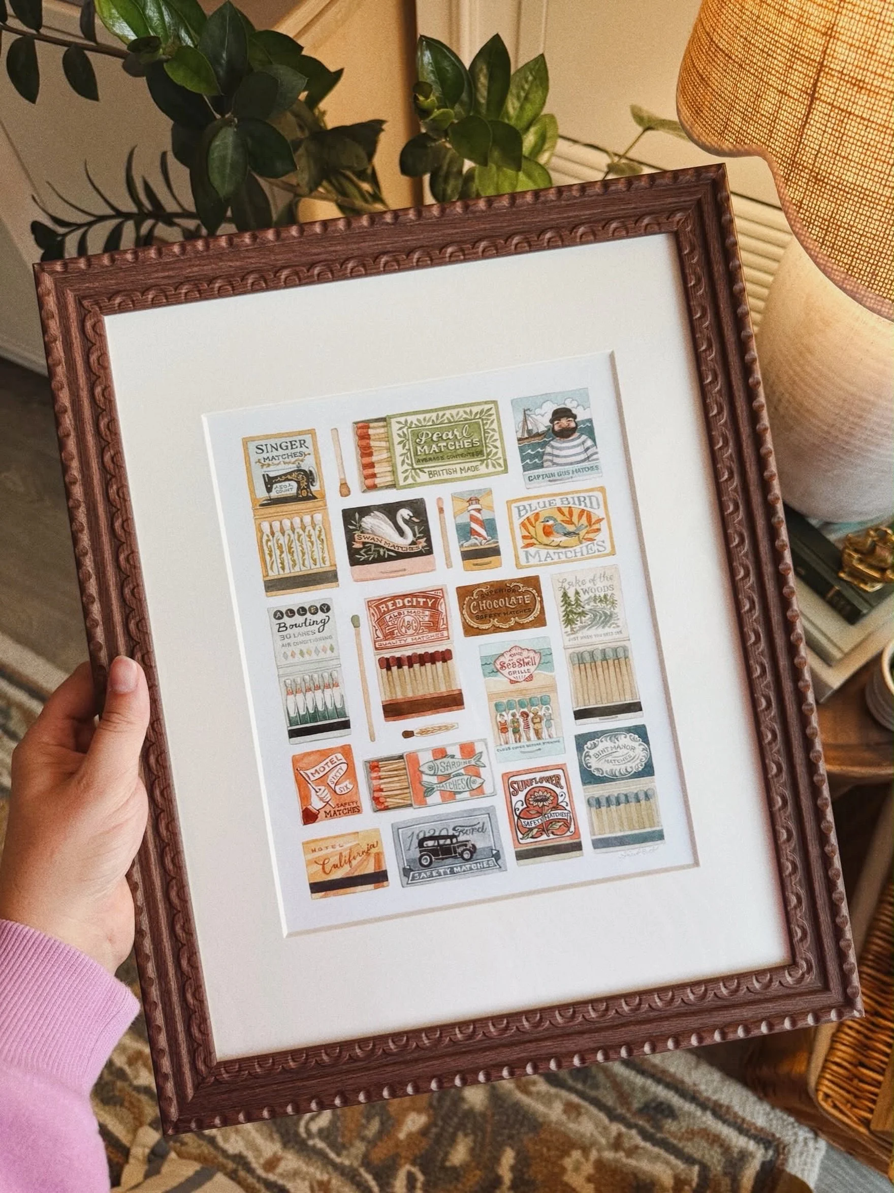 I can&rsquo;t get over how perfect this frame is for my match collection art print! And the photo is perfection! Thank you for sending it to me @simple.whimsy :) She picked up this print at @thebarndoorstudio in Milton!