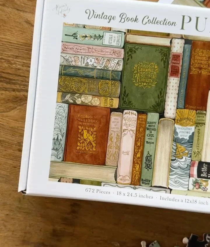 Introducing&hellip; 4 PUZZLES!  Vintage Book Collection, Garden Tea Party, Christmas Market and Book &amp; Plant Shoppe.

PRE-ORDER until Sept 24th at midnight - link in bio. Orders will ship by November 13th, 2026 or be available for local pickup in