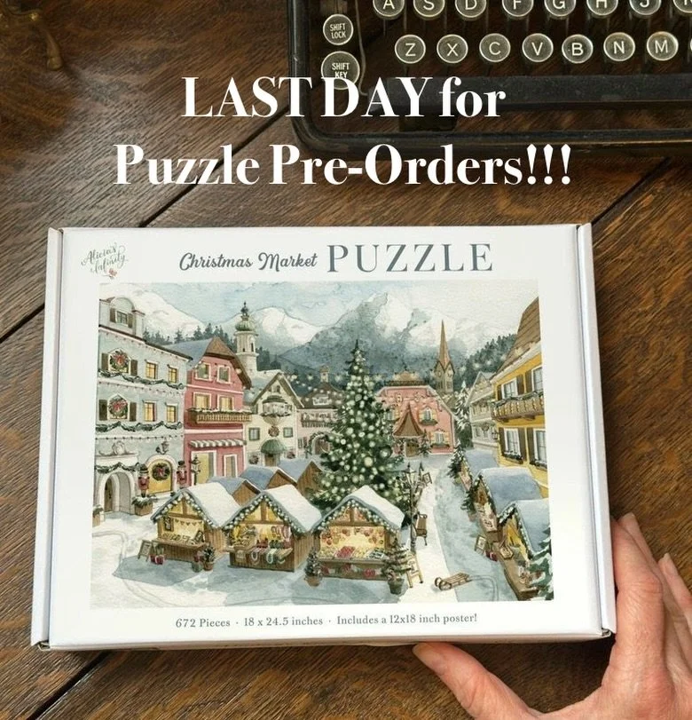 Today's the day! Tonight at midnight, I will be closing pre-orders for my puzzles. These will be shipping early November! After that,  they will not be available online, but I will have some at Holiday markets... they will be limited though, and I ha