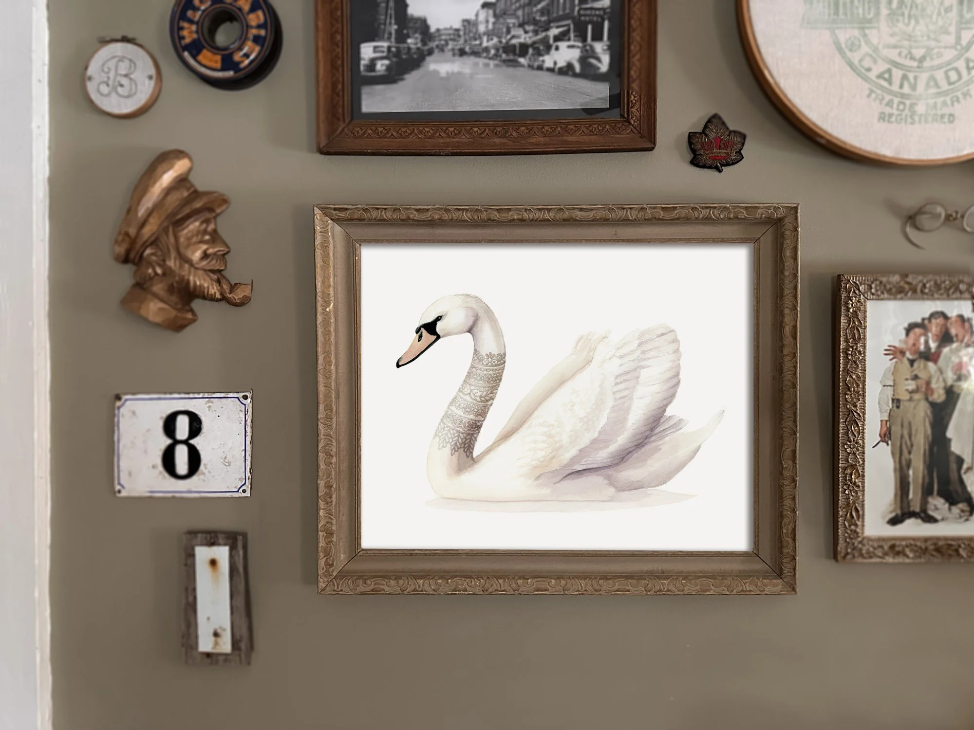 Swan - Living Room Wall FRAME - 16x20 (Custom).jpg