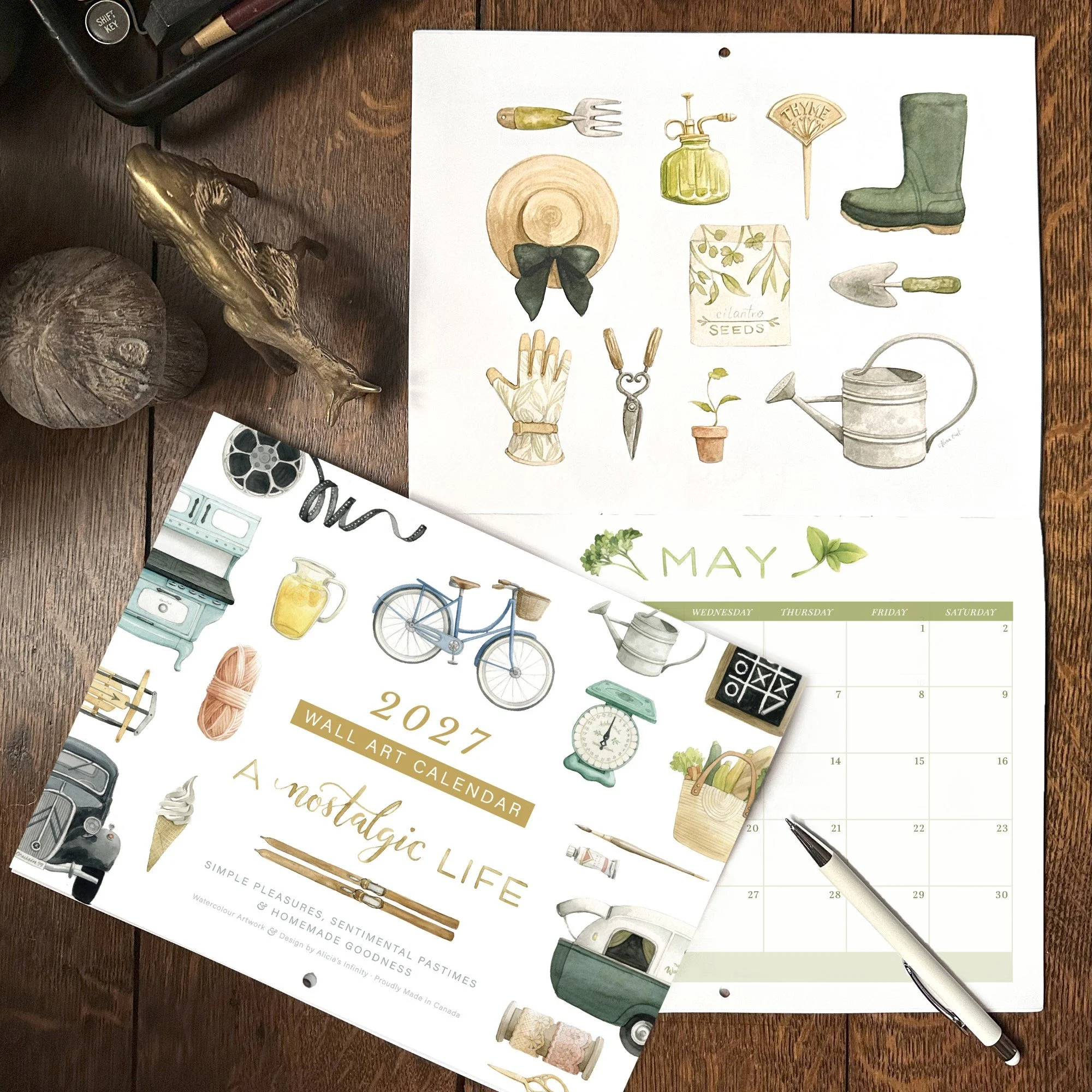 "A Nostalgic Life" 2027 Wall Calendar