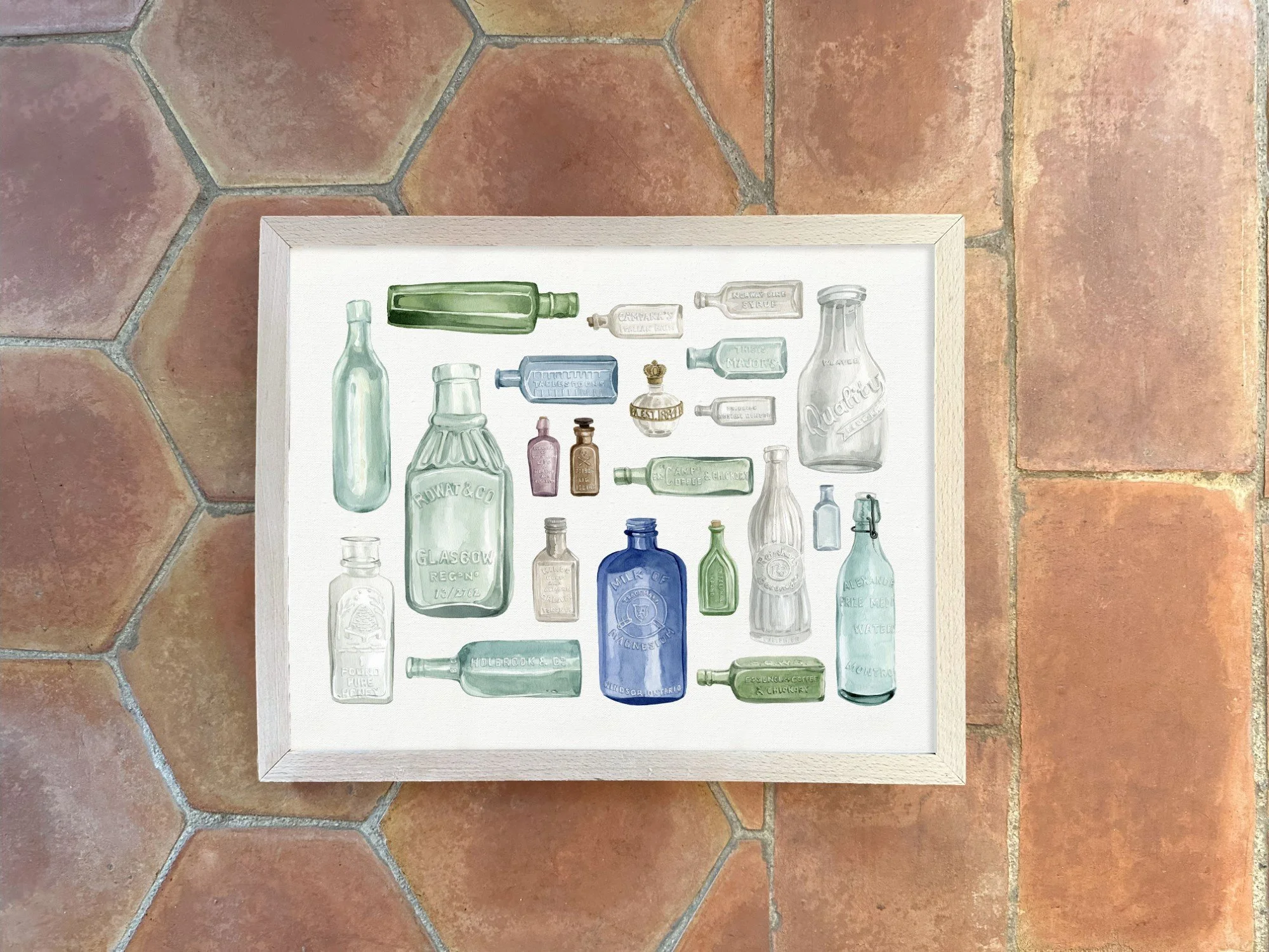 Bottles in Frame with Terra Cotta Tile (Custom).jpg