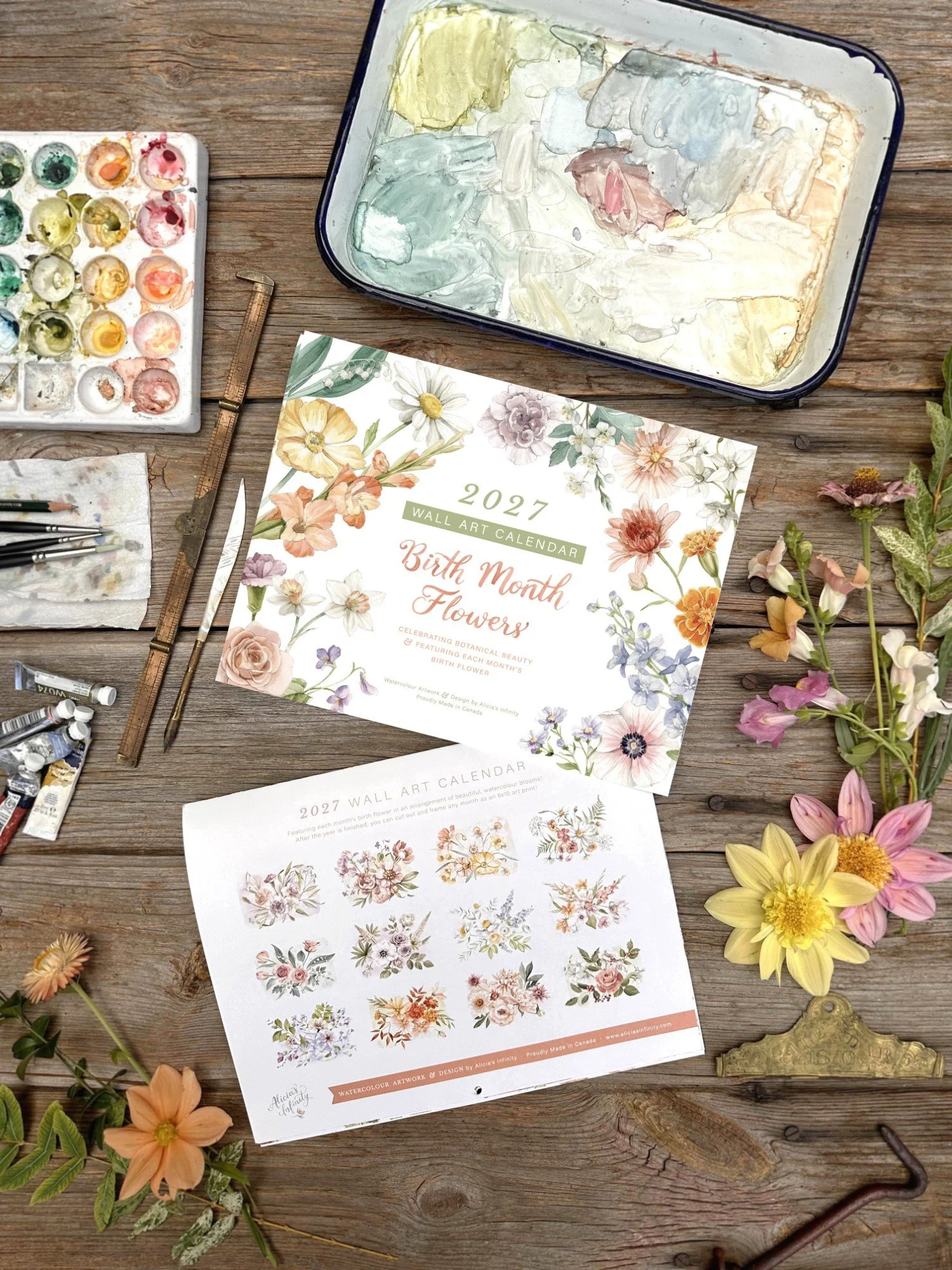 2027 Birth Month Flower Calendar Cover and Back (Custom).jpg